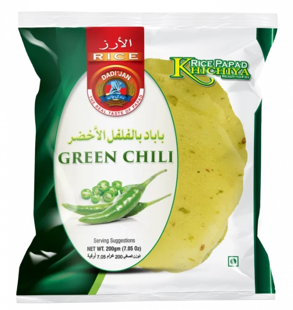 Khichiya Rice Papad Green Chili